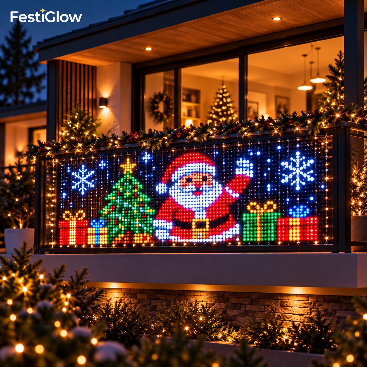 FestiGlow Smart LED Curtain Lights