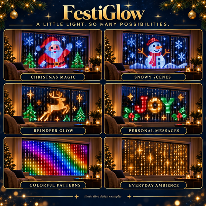 FestiGlow Smart LED Curtain Lights